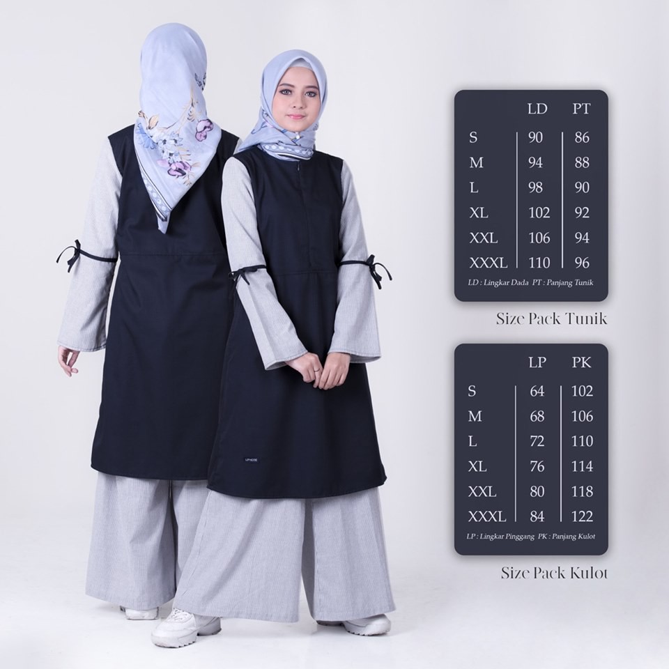 SET KULOT MALAYKA NAVY  UPMORE