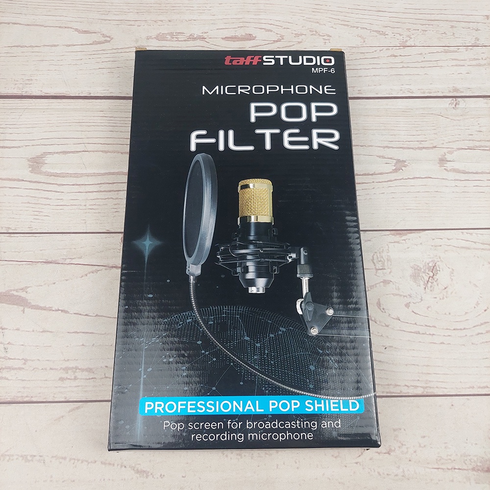 TaffSTUDIO Pop Shield Filter Mikrofon Dual Layer BOP