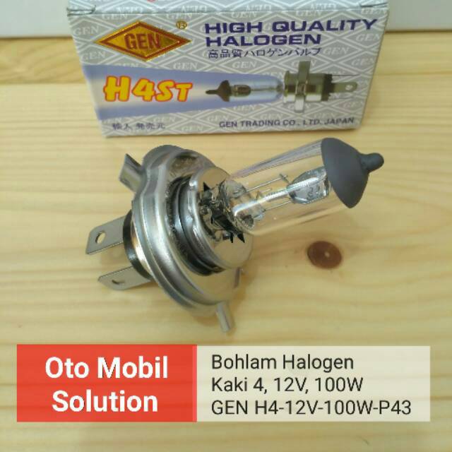 Bohlam Halogen H4 12V 100W GEN H4ST Lampu mobil Original Japan