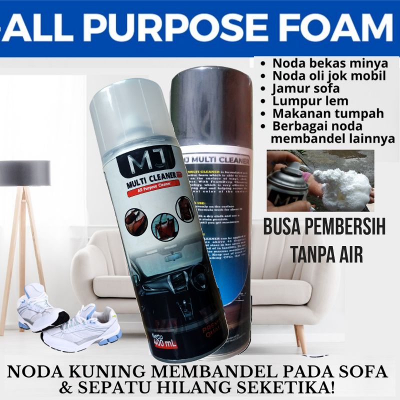 Pembersih interior foam tanpa air MJ 400 mili  Pembersih Interior mobil /jok/dashboard/plafon