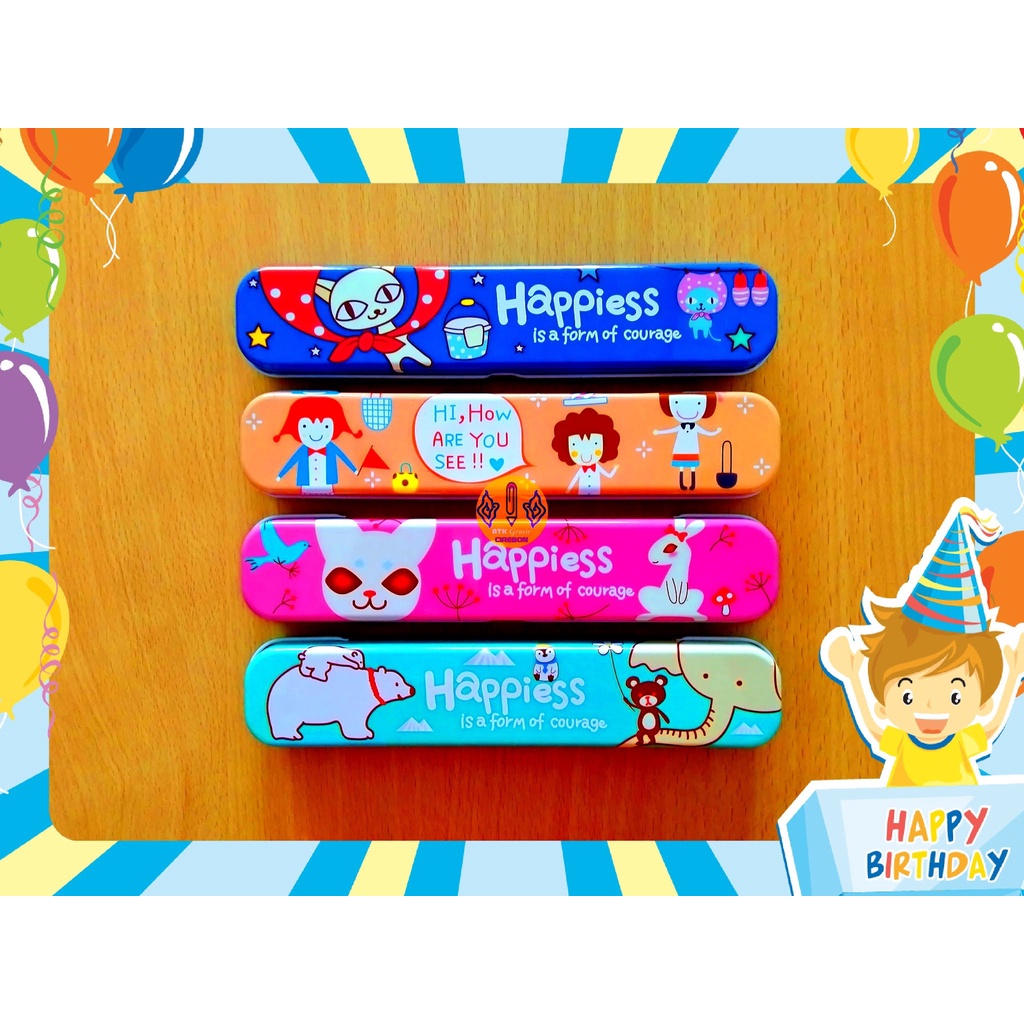 

Tempat Pensil Kaleng XLJ B-594-12 Pencil Case Happines