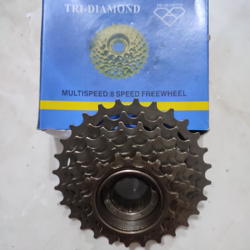 GIR BELAKANG DIAMOND FREEWHEEL SEPEDA 8 SPEED ATAU 8 SUSUN MODEL ULIR DRAT