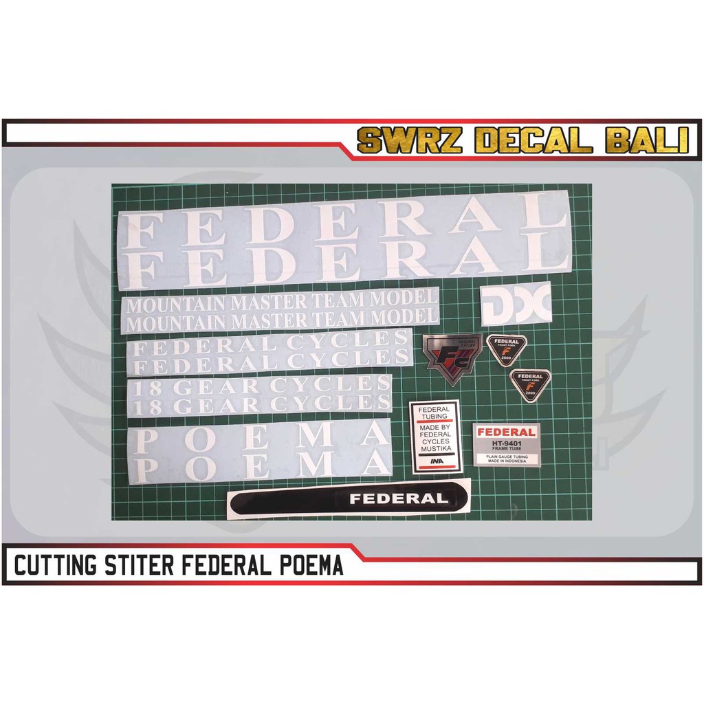 DECAL CUTTING STIKER FEDERAL POEMA