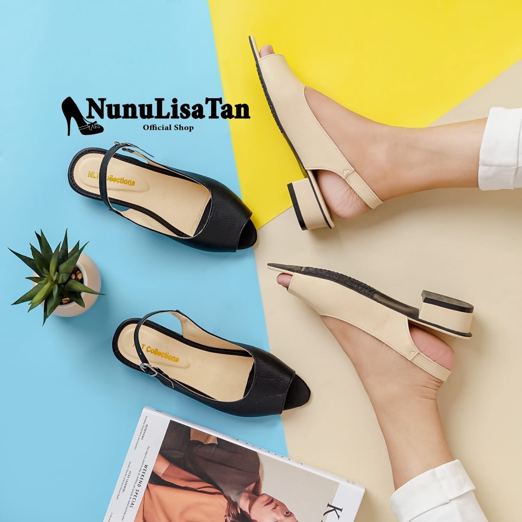 NunuLisatan - Heels wanita korea kasual hak 3 cm model baru heels rapunzel