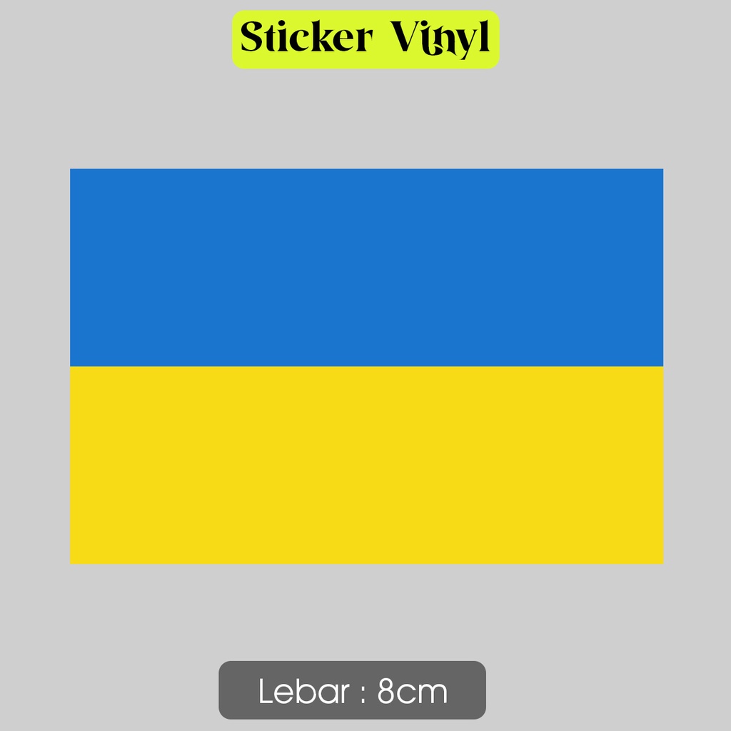 

Stiker Ukraina Sticker Vinyl Satuaan Motif Bendera Negara Dunia Bahan Anti Air