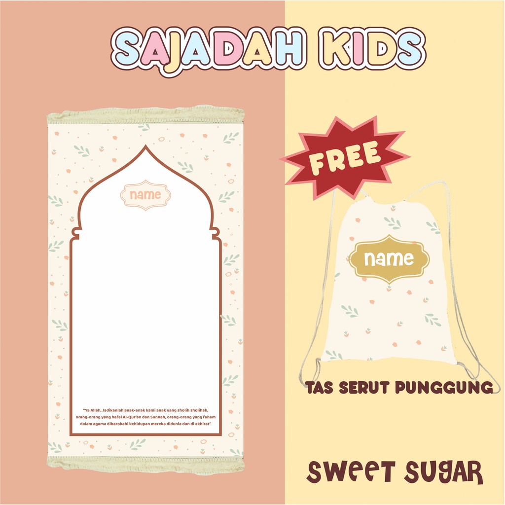 Sajadah Anak Custom Printing-Sweet sugar