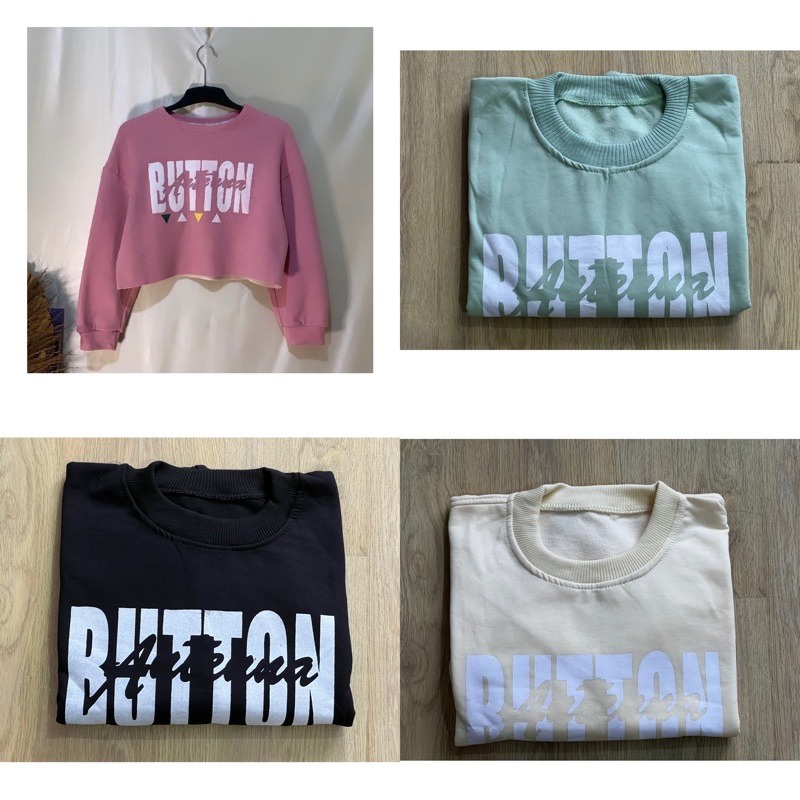 GSC - BUTTON CROOPE SWEATER / SWEATER CROOP WANITA TERBARU / Sweater OBLONG Wanita