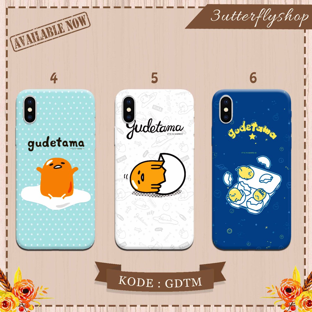 Gudetama Cute casing case HP xiaomi samsung iphone oppo vivo realme redmi meizu