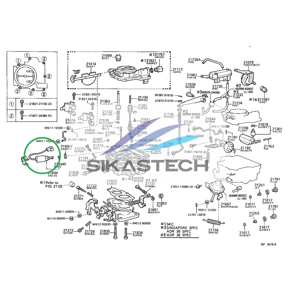 Carburetor Throttle Valve Solenoid Switch Karburator Toyota 5k