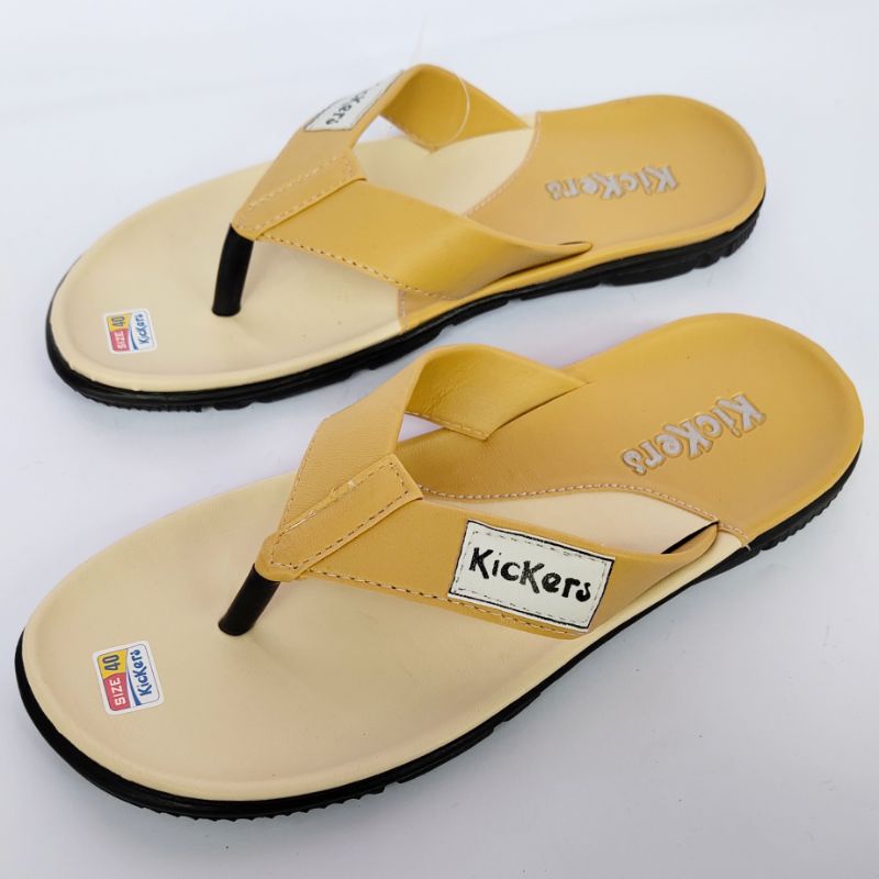 Sandal jepit Casual / Sendal kulit Santai Pria Kualitas terbaik DDD KKRS 39-43