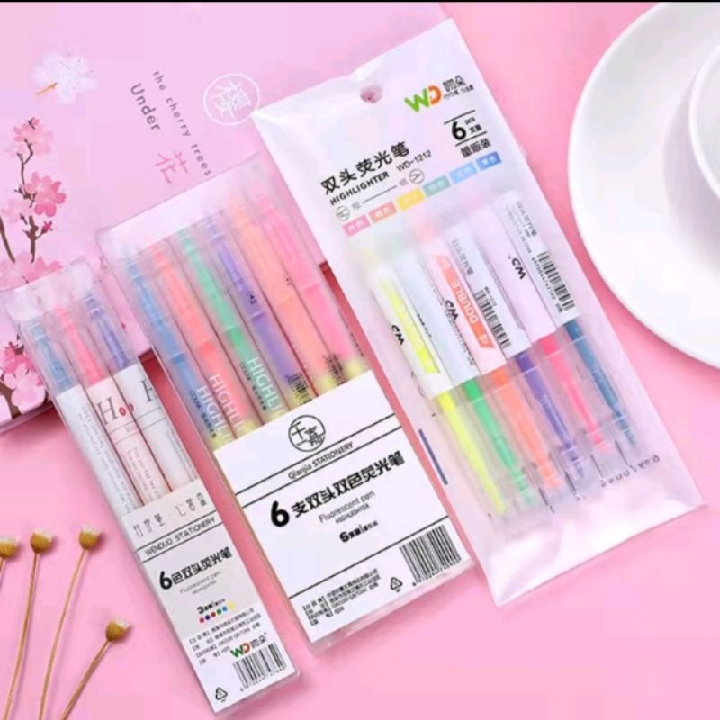 

STABILO PANJANG 6 WARNA 2 ARAH / STABILO WARNA WARNI / HIGHLIGHTER WARNA WARNI