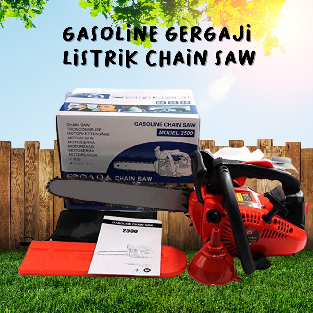 Mesin Gergaji potong kayu / gasoline chainsaw MODEL 2500 CHAIN SAW