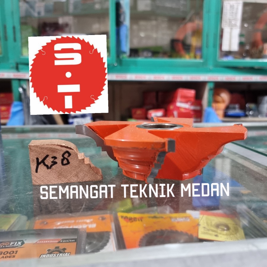 MATA PISAU PROFIL ROUTER DUDUK LIS SERONG K38 PLAFON SPINDLE KAYU 30mm