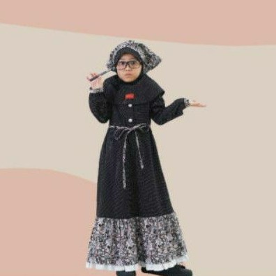 Gamis Dannis Anak Batik abu No 7