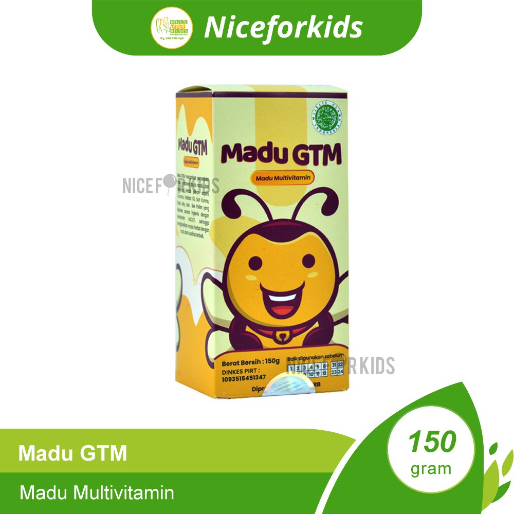 Madu GTM Penambah Nafsu Makan 150 gr / 320 gr Madu Murni untuk Anak 1 tahun Suplemen Multivitamin Penambah Berat Badan Anak