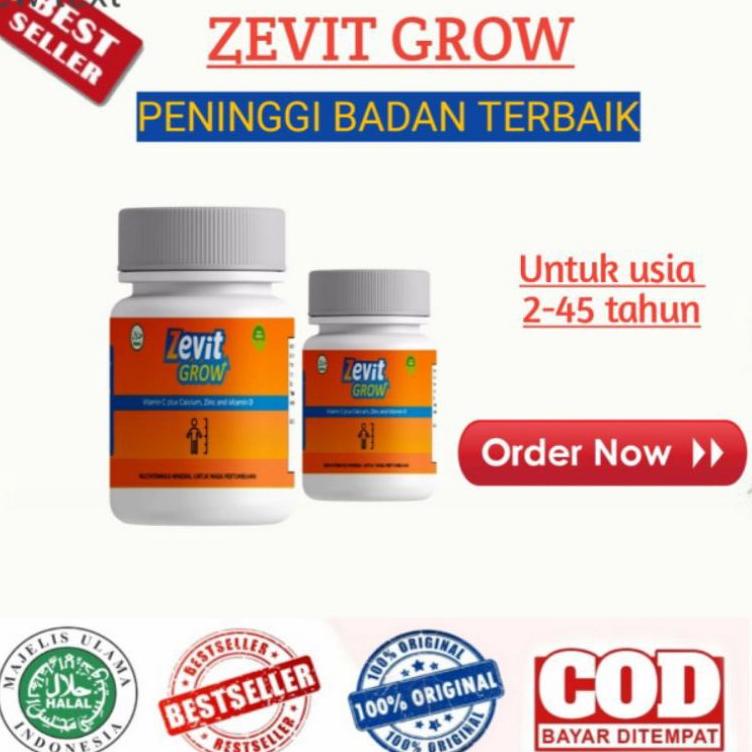 Selagi Murah [TERLARIS] ZEVIT GROW – Peninggi Badan Original Terlaris / susu penambah tinggi badan /