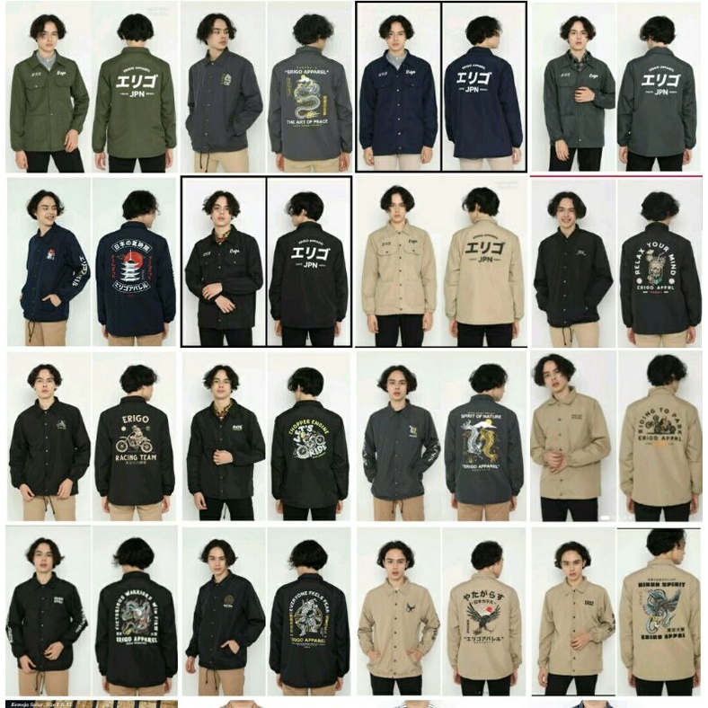 JAKET COACH ERIGO TERMURAH ERIGO APPAREL JACKET COACH MAMORU TERLARIS