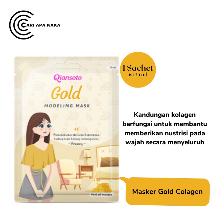 Masker wajah qiansoto peel of mask gold masker wajah kolagen