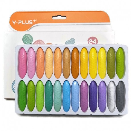 Magical Crayon 12 pcs 24 pcs Crayons Set Bayi Anak Peanut Yplus UK Mudah Dihapus Tidak Kotor Tangan