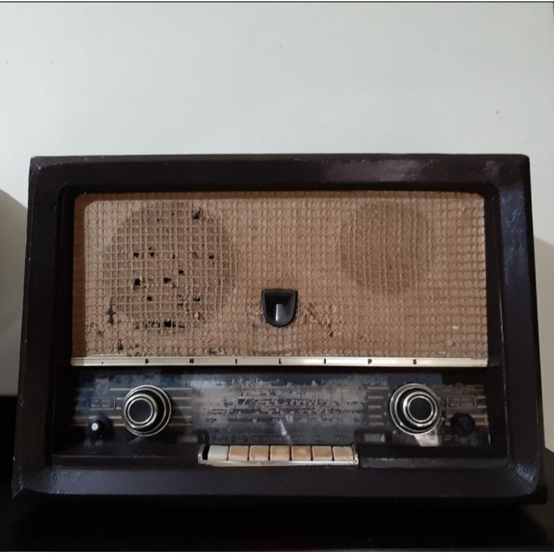 Radio Kayu Antik Jumbo Made In Holland Philips