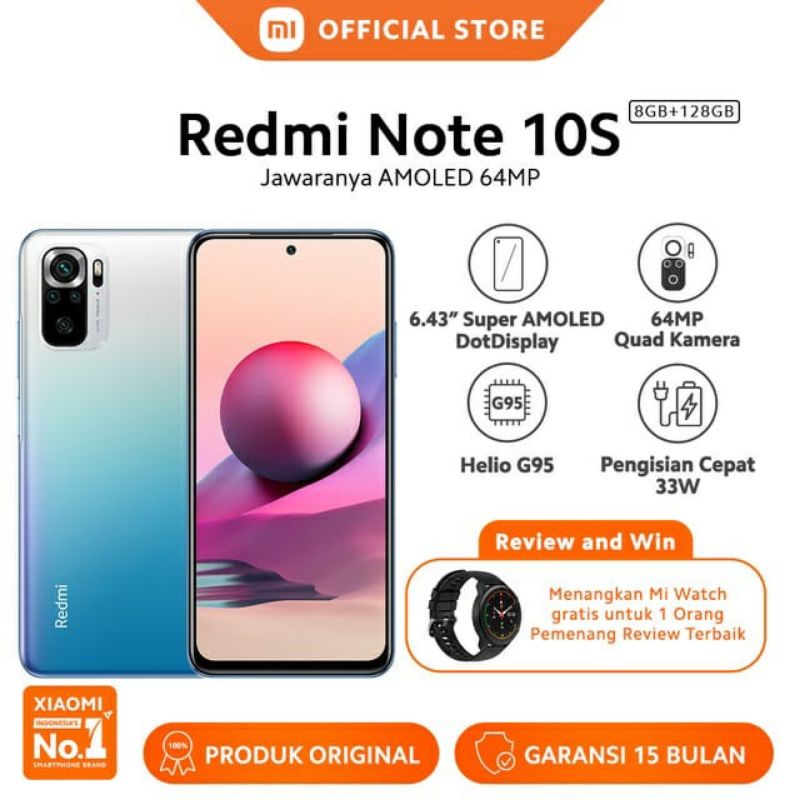 Redmi Note 10s 6/64 Garansi Resmi