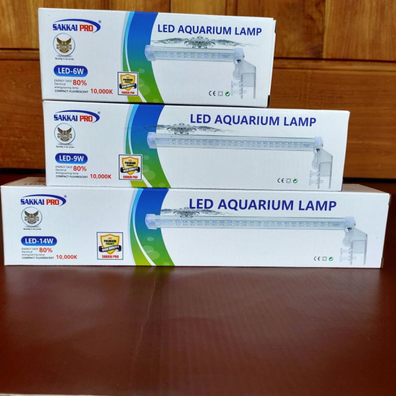 SAKKAI PRO LED-14W 3mode Lampu Aquarium Aquascape Jepit Gantung Crystal