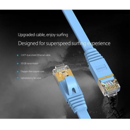 Cable Lan Orico Cat 7 flat 15 meter Gigabit 10Gbps pug-c7b-150 - Kabel internet rj45 network cat7 15m