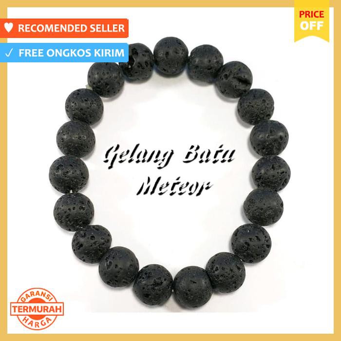 GELANG NATURAL BATU LAVA STONE GELANG METEOR BATU SATAM