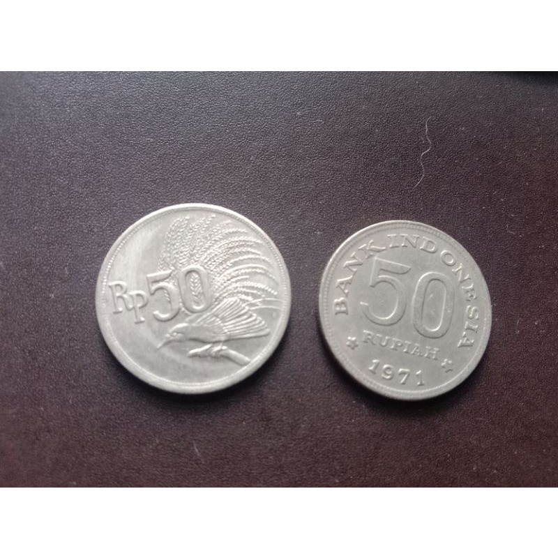 Koin 50 Rupiah Nikel Tahun 1971