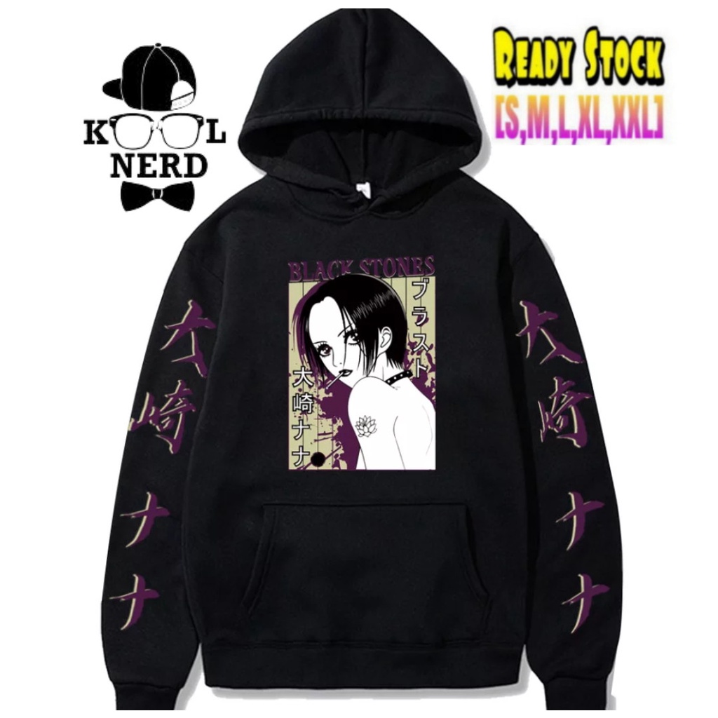 ANIME JEPANG HOODIE COSPLAY BLACK STONE NANA OSAKI KARAKTER WANITA KUALITAS DISTRO PREMIUM