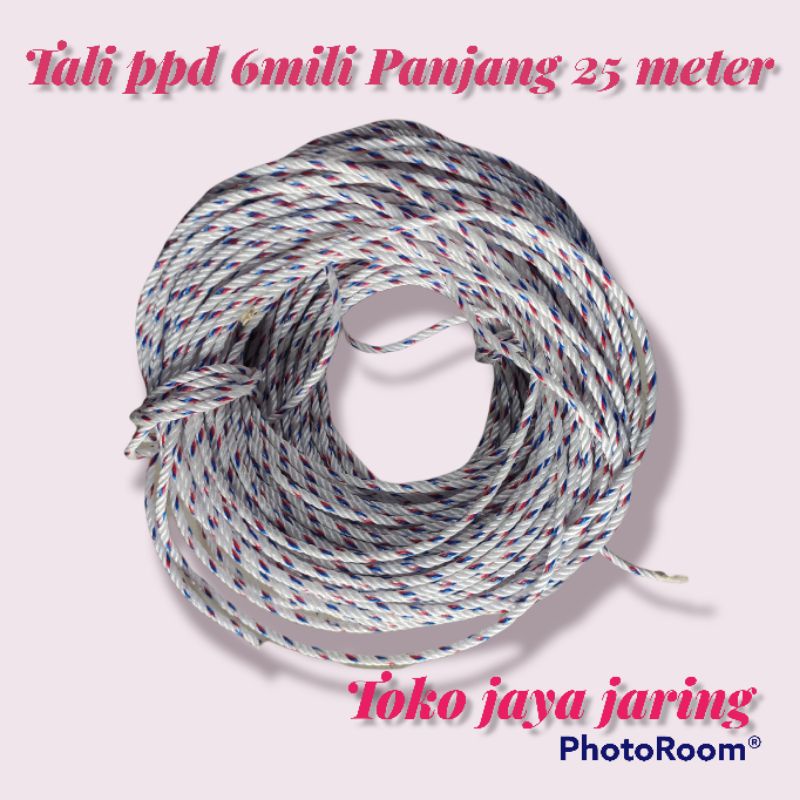 

tali tambang bak mobil pick up,L300,truk dll 6mili (25 mtr) bahan awet dan kuat