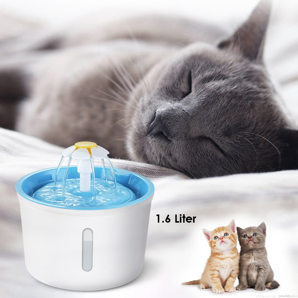 Pet Water Dispenser Fountain 1.6L Tempat Minum Kucing Anjing