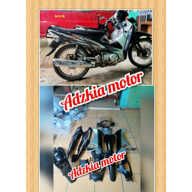 Termurah full body supra x 125 lama 2005 2006 silver hitam