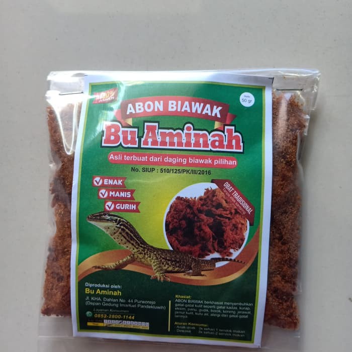 

Abon Biawak Asli Ibu Aminah isi 50 gram-Abon