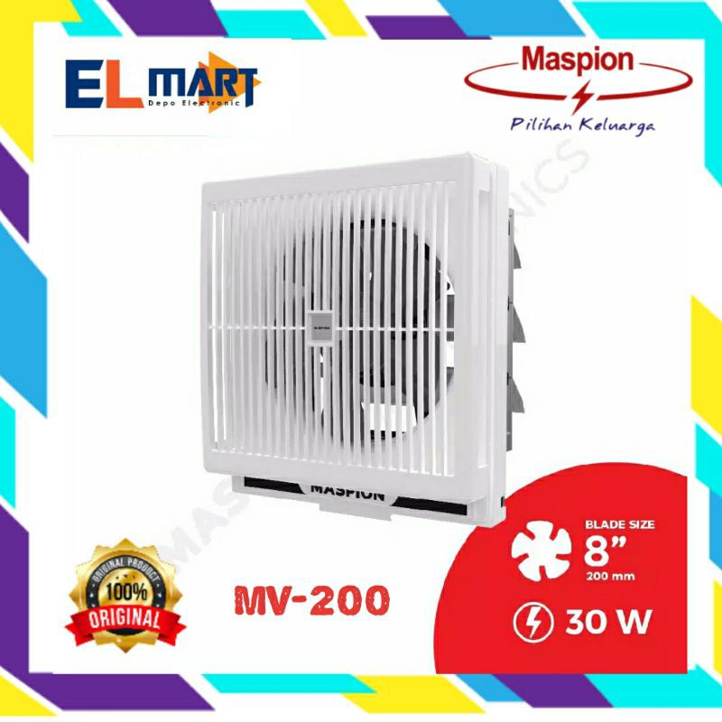 Maspion kipas angin hisap MV 200 NEX 8 inch exhaust fan 8&quot; 200NEX - MV200 NEX