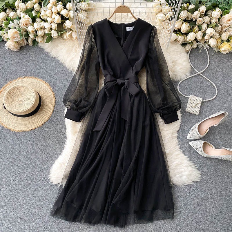 Gaun Wanita Brukat Ibuibu Gereja Korean Style Selutut Kekinian Dreas Jumbo Sexy Dres Model Baru Fash