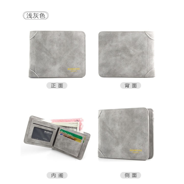 Dompet Pria Terbaru Dompet Lipat Classic Kartu MENBENSE Original