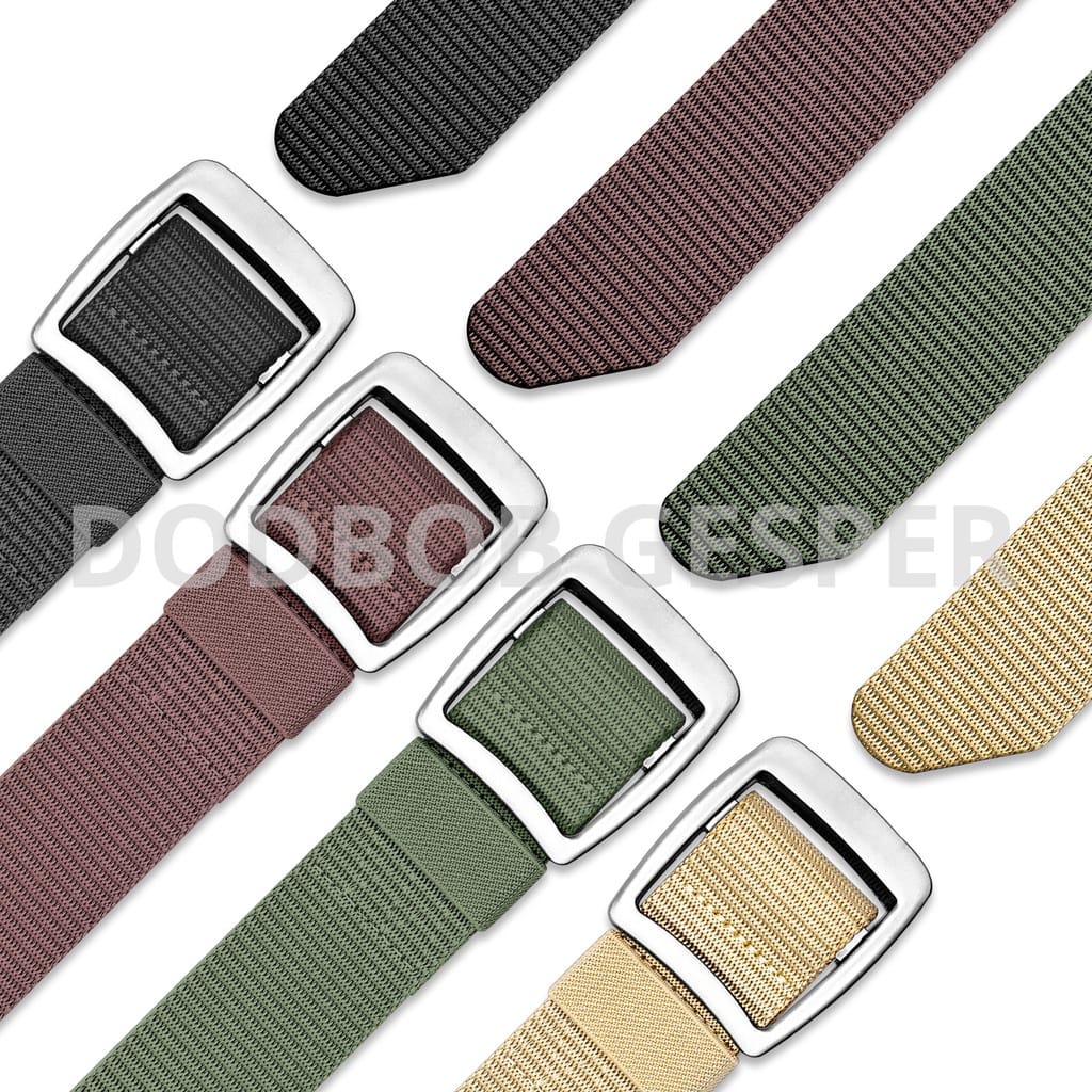 Ikat Pinggang Tali Nylon Canvas Sabuk Kepala Kotak Gesper Men Belt Kepala Babet Alloy Aksesoris Fashion Unisex Ikat Pinggang Pria Wanita Bahan Canvas CODE LZD19