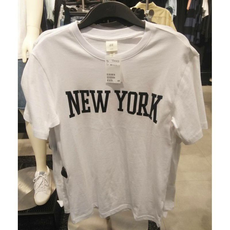 Jual KAOS H&   M NEW YORK PUTIH PREMIUM Indonesia|Shopee Indonesia