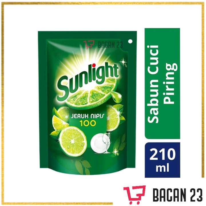 Sunlight Jeruk Nipis (210ml)/ Sabun Cuci Piring/ Bacan 23 - Bacan23