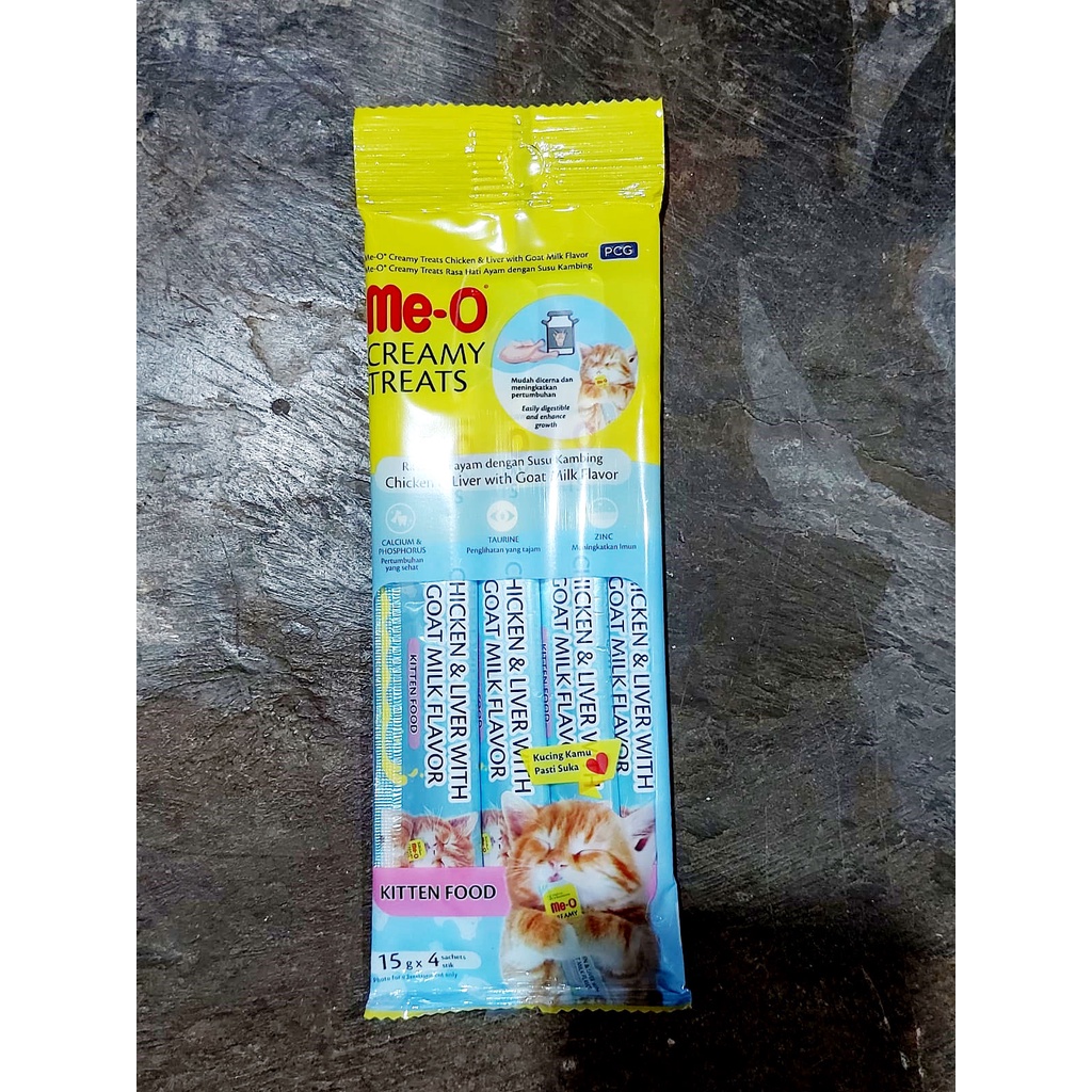 MEO CREAMY TREATS CEMILAN FOR KITTEN WITH GOAT MILK