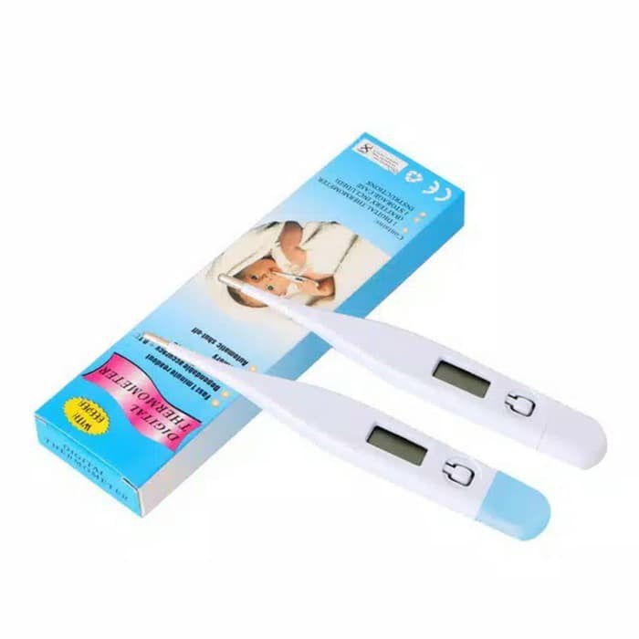 Termometer Digital Pengukur Suhu Tubuh Badan Dewasa Anak - Thermometer Putih Digital With Beeper - Termometer Cek Suhu Badan Panas