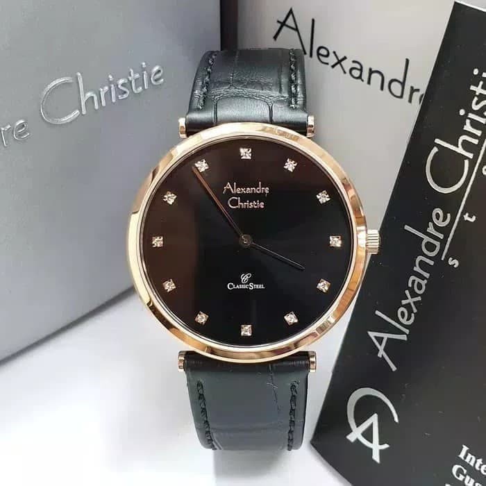 [Free Baterai] JAM TANGAN PRIA ALEXANDRE CHRISTIE AC 8540 LEATHER ORIGINAL GARANSI RESMI 1 TAHUN