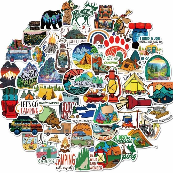 

(BISA COD) Travel Adventure Camping Sticker Pack (50pcs) MURAH Kode 683