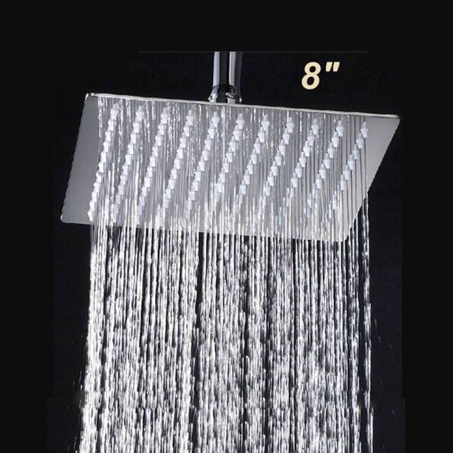 Kepala Shower Mandi Bentuk Kotak 8 Inch 305gr - BATHE PROJECT MK-701 jn