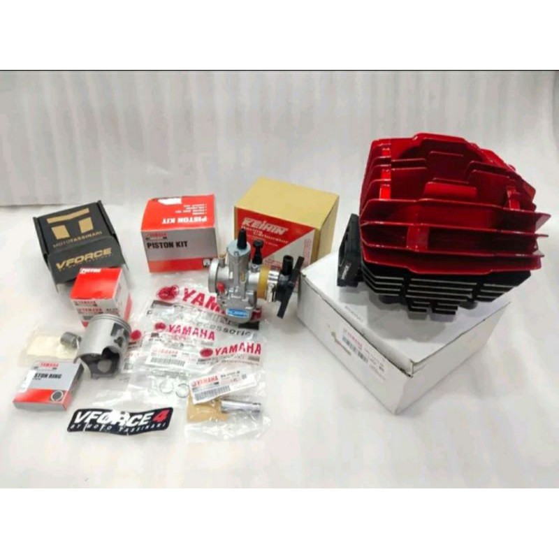 PAKET HARIAN RACING Head Yp1 thailand RX King porting piston kit+membran vforce 3 karbu pwk sudco