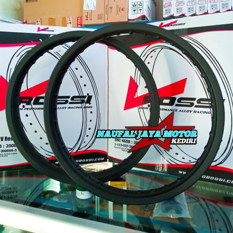 VELG VROSSI RING 18 UKURAN 160 185 HITAM DOFF VELG MOTOR VELG VROSSI