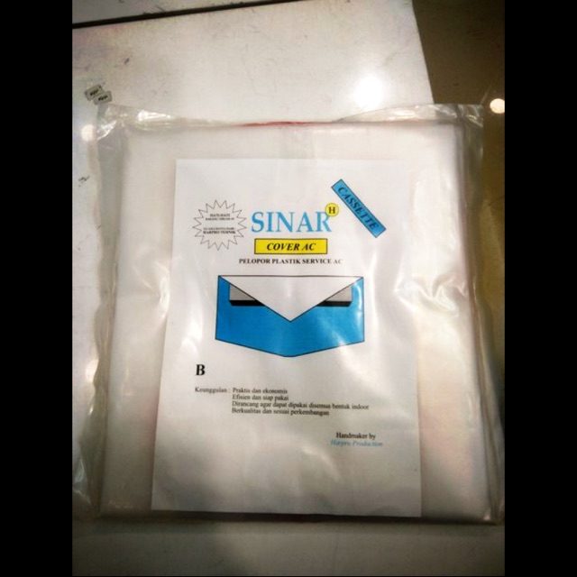 Plastik cuci AC cassete merk SINAR / Cover cuci ac