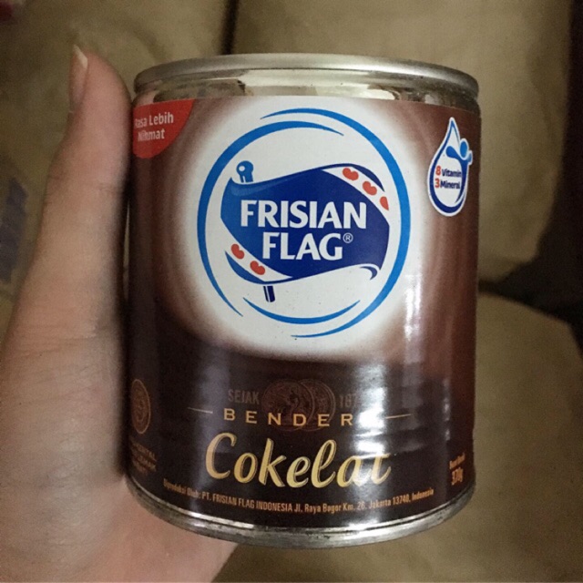 Frisian Flag Kaleng Coklat 370g / Susu Kental Manis Cokelat / SKM / Susu Bendera Coklat Satuan 370g