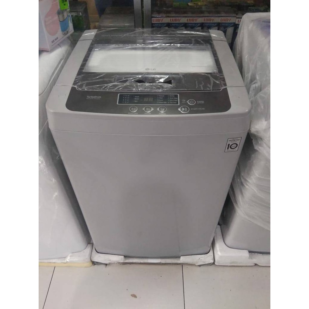 LG Mesin Cuci 1 Tabung Top Loading 8,5 Kg Smart Inverter T2185VSPCK